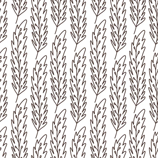 Квітковий Безшовний Фон Дизайн Векторного Візерунка Листя Безшовний Візерунок Текстильний — стоковий вектор