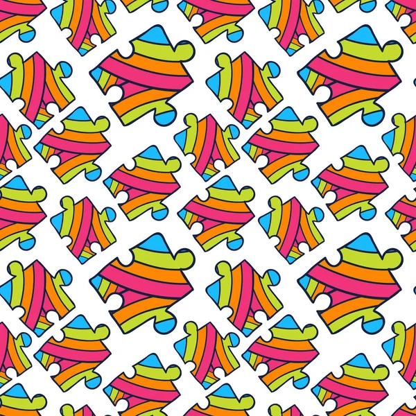 Rainbow Pussel Bakgrund Sömlöst Mönster För Barn Textil Eller Omslagspapper — Stock vektor