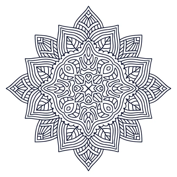Design Arte Mandala Desenho Livro Para Colorir Mandala Desenhada Mão —  Vetores de Stock