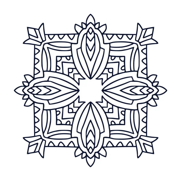 Мандала Арт Дизайн Страница Раскраской Мандала Ручной Работы Внутренней Печати — стоковый вектор