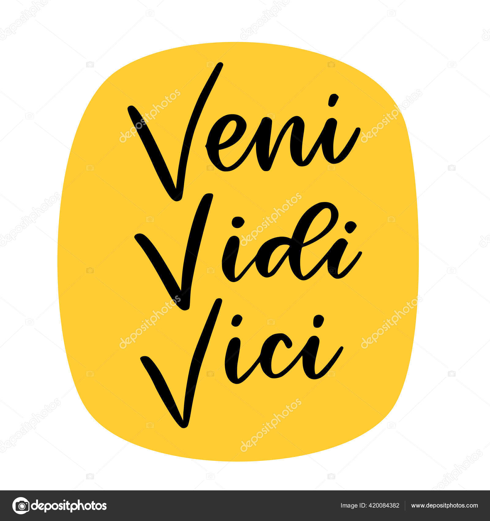 Adesivo Redondo Eu vim, mim vi, mim conquistei Veni, Vidi, Vici