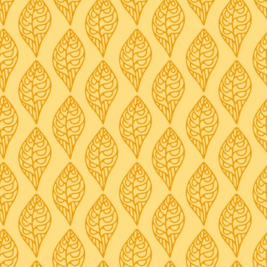 Tertemiz bir desen bırakıyor. Sonbahar tasarımı. Sarı yapraklı doğal desen.