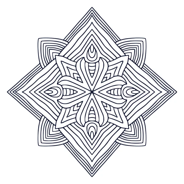 Design Arte Mandala Desenho Livro Para Colorir Mandala Desenhada Mão —  Vetores de Stock