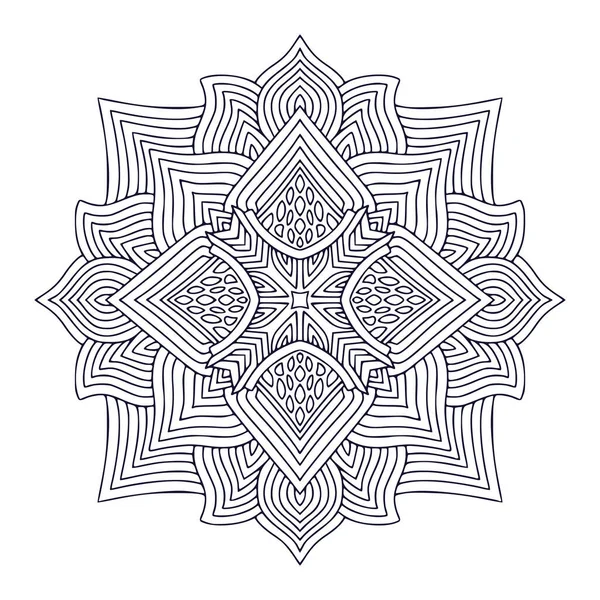 Mandala Ornamentale Bohemien Tattoo Art Design Modello Ornamento Dettagliato Libro — Vettoriale Stock