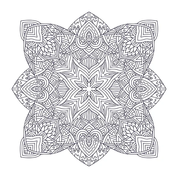 Mandala Bohème Ornemental Design Art Tatouage Modèle Ornement Détaillé Page — Image vectorielle