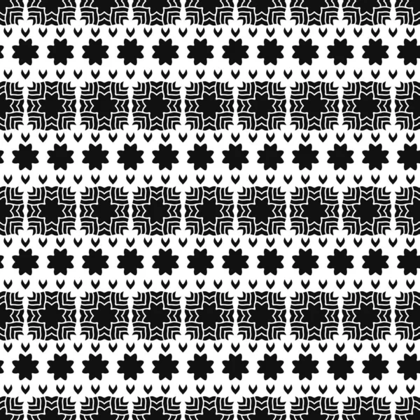 Dlaždice Vzor Moderním Ornamentem Černobílých Barvách — Stockový vektor