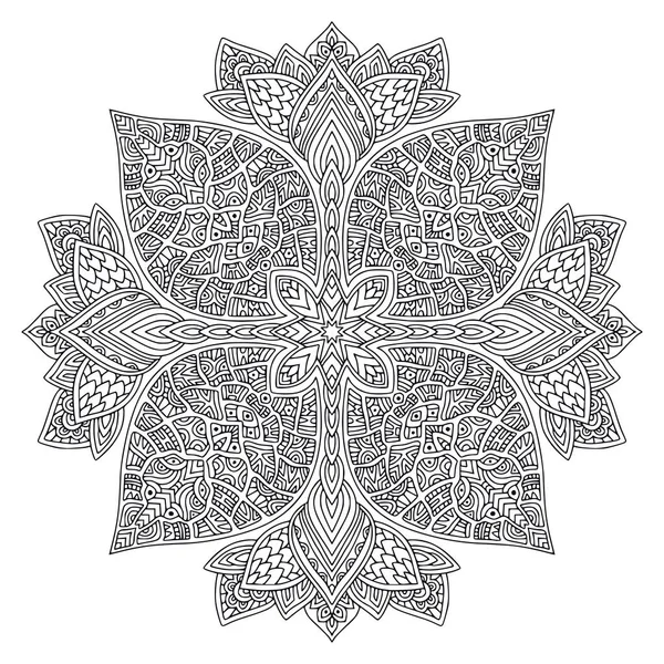 Mandala Bohemian Ornamental Desain Seni Tato Rincian Pola Ornamen Halaman - Stok Vektor