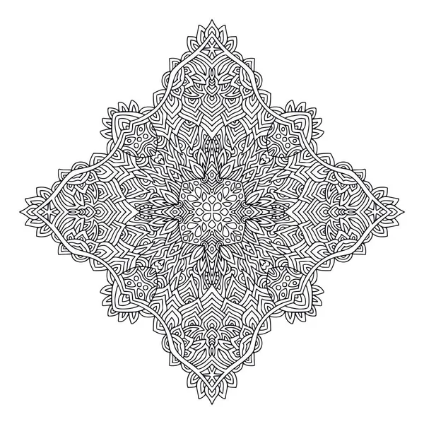 Mandala Ornamental Diseño Arte Del Tatuaje Patrón Ornamento Bohemio Dibujo — Archivo Imágenes Vectoriales