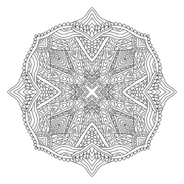 Mandala Ornamental Diseño Arte Del Tatuaje Patrón Ornamento Étnico Dibujo — Archivo Imágenes Vectoriales