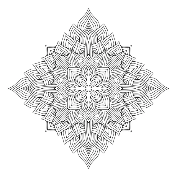 Mandala Bohemio Ornamental Patrón Ornamento Detallado Página Del Libro Para — Vector de stock