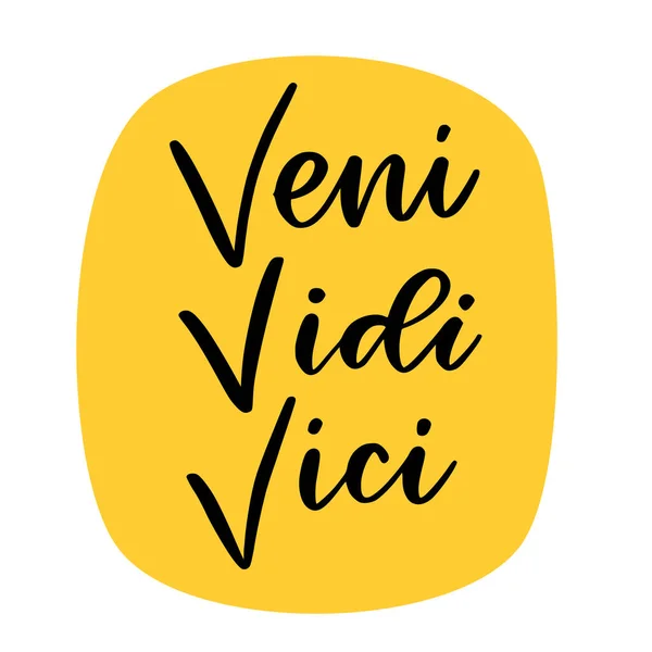 Veni Vidi Vici Poster Citação Latim Tradução Vim Conquistei