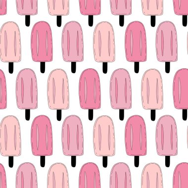 Buz lolipoplarıyla kusursuz desen. Yaz tatlısı baskısı