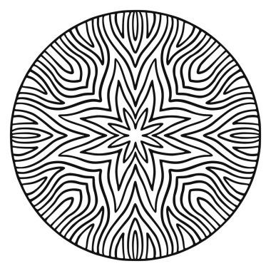 Lüks mandala, halı tasarımı için yuvarlak süs.