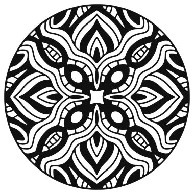 Lüks mandala, halı tasarımı için yuvarlak süs.