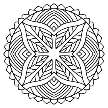 Lüks mandala, halı tasarımı için yuvarlak süs.