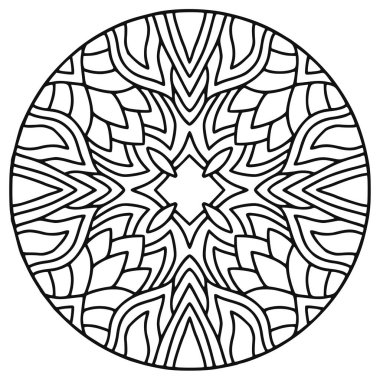 Lüks mandala, halı tasarımı için yuvarlak süs.