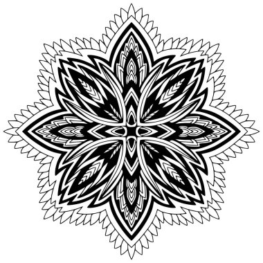 Vektör içindeki yaratıcı yuvarlak mandala süsü