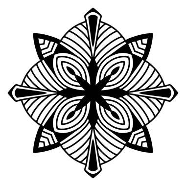 Vektör içindeki yaratıcı yuvarlak mandala süsü