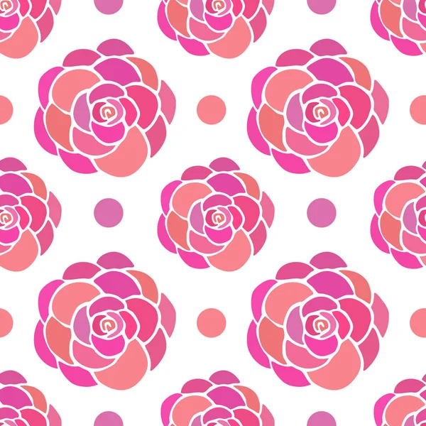 Patrón Sin Costuras Rosas Repita Fondo Floral Para Diseño Textil — Vector de stock