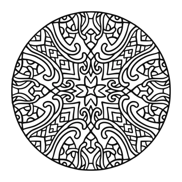 地毯设计用豪华曼陀罗圆形装饰品 — 图库矢量图片