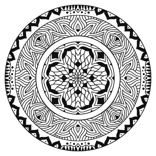 Luxury Mandala Rounded Ornament Carpet Design — Stock Vector