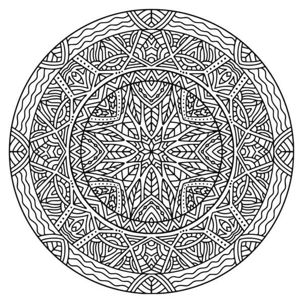 Luxus Mandala Abgerundete Ornament Für Teppich Design — Stockvektor