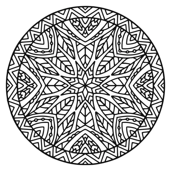 Luxe Mandala Afgerond Ornament Voor Tapijt Ontwerp — Stockvector