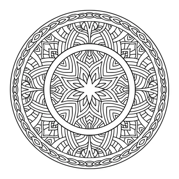 Luxus Mandala Abgerundete Ornament Für Teppich Design — Stockvektor