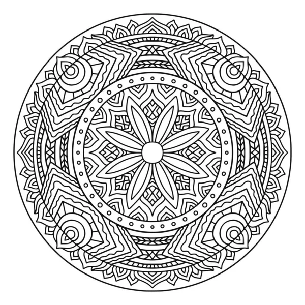 地毯设计用豪华曼陀罗圆形装饰品 — 图库矢量图片