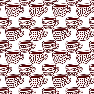 Karalama kahve ya da çay fincanı deseni