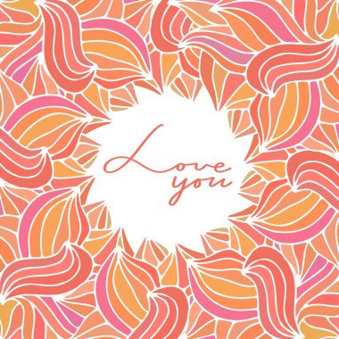 Sıcak renklerde yaz arkaplanı. Benzersiz dalgalı süslemelerle kaplı kitap kapağı. Kadınsı tasarımlar için parlak vektör arkaplanı