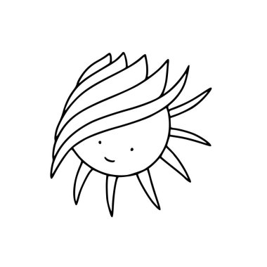 Mutlu güneş. Logo veya yazdırma tasarımı için resim