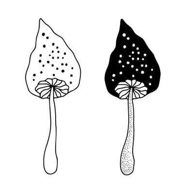 Psikedelik mantarlar baskı tasarımı için sanat klipleri