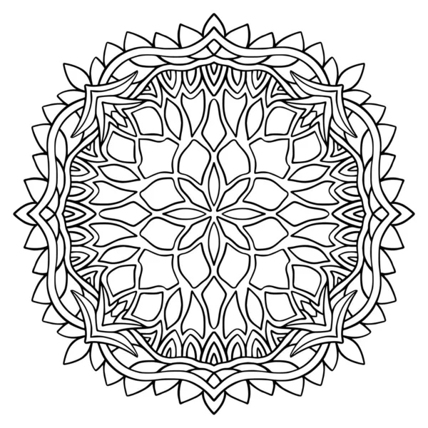 Ornamentales Mandala Handgezeichnetem Vektorornament Malbuchseite Filigranes Mandala Design — Stockvektor
