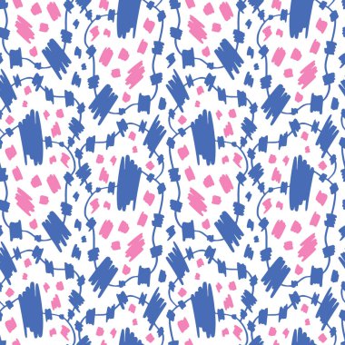 Mürekkep lekeli desen. Minimum el çizimi arka plan. Tekstil tasarımı için tekrarlanan desen