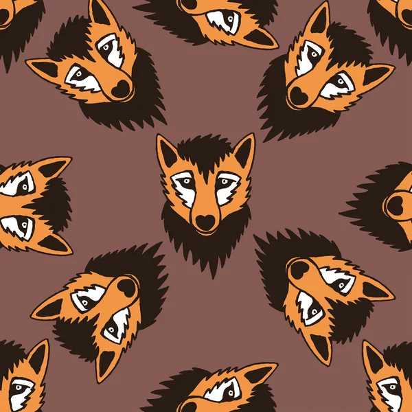 Cute fox seamless pattern  cartoon graphic vector. Seamless pattern can be used for wallpapers, pattern fills, web page backgrounds,surface  textures — Stock Vector