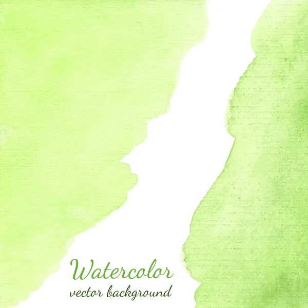 Hand drawn spring vector Watercolor stain background. Abstract green background for mobile wallpaper, card, brochure, banner, web design. — Stock Vector