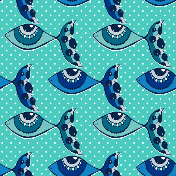 Fische auf blauem Hintergrund. — Stockfoto