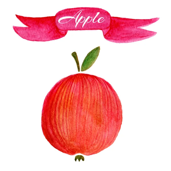 红苹果徽标设计模板. — 图库矢量图片