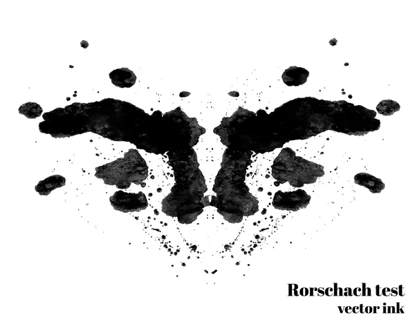 Rorschach prueba tinta blot vector ilustración . — Vector de stock