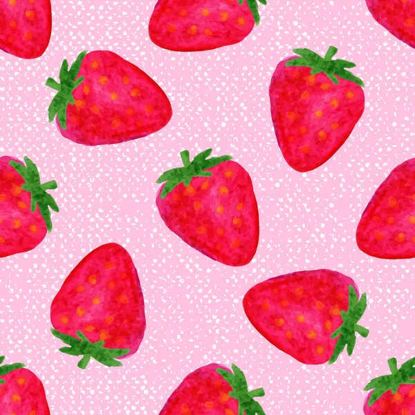 Motif sans couture avec des fraises — Image vectorielle