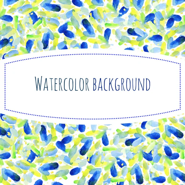 Abstract hand paint watercolor background,vector illustration, stain watercolors colors wet on wet paper. Watercolor composition for scrapbook elements with empty space for text message. — Stock Vector