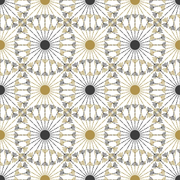 Vintage black and gold circle pattern — Stock Illustration Vintage black and gold circle pattern Stock Illustration