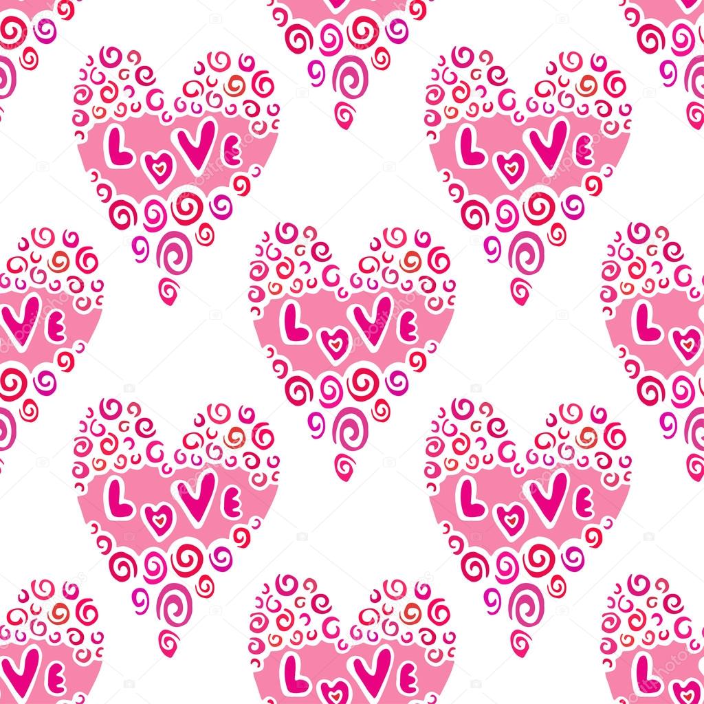 Stylish seamless pattern with watercolor hearts. Texture for web, print, valentines day wrapping paper, wedding invitation card background, textile, fabric, home decor, gift paper