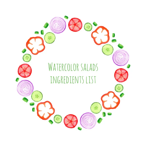 Hand paint watercolor vector frame — Stock Vector