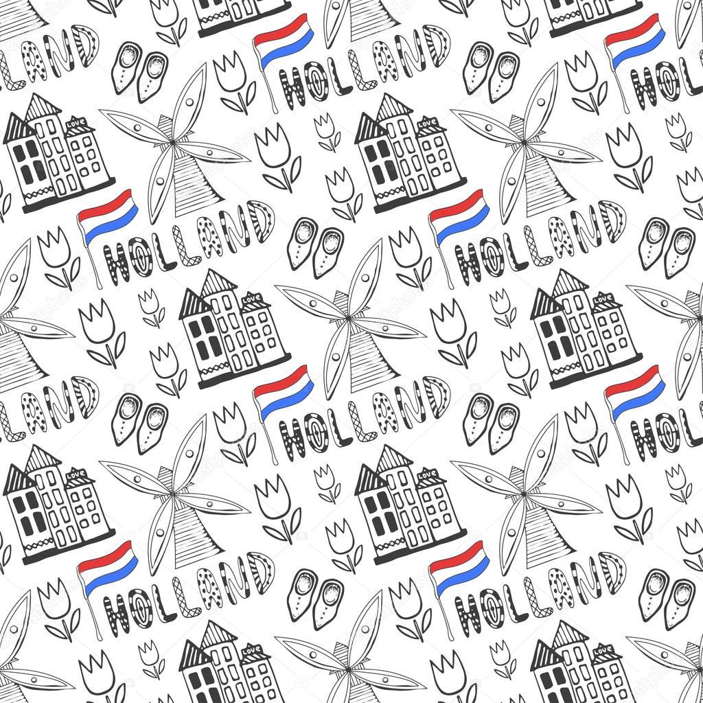Holland culture elements background