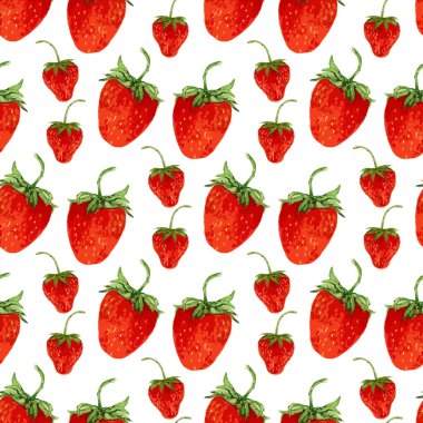 Kırmızı çilek deseni