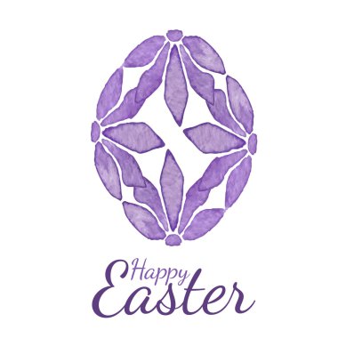 Easter egg set in doodle style with lettering