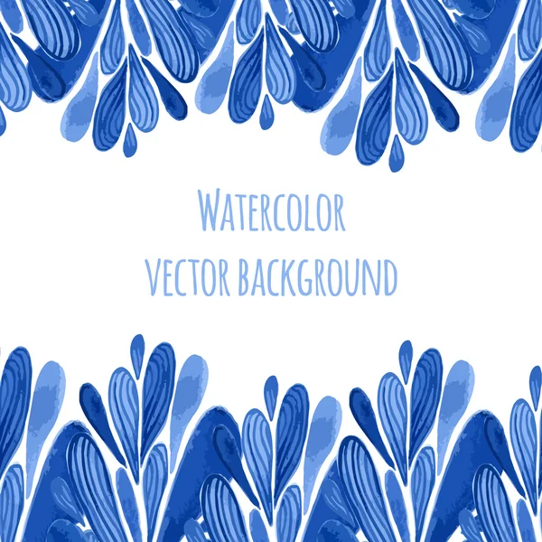 Blue floral border — Stock Vector