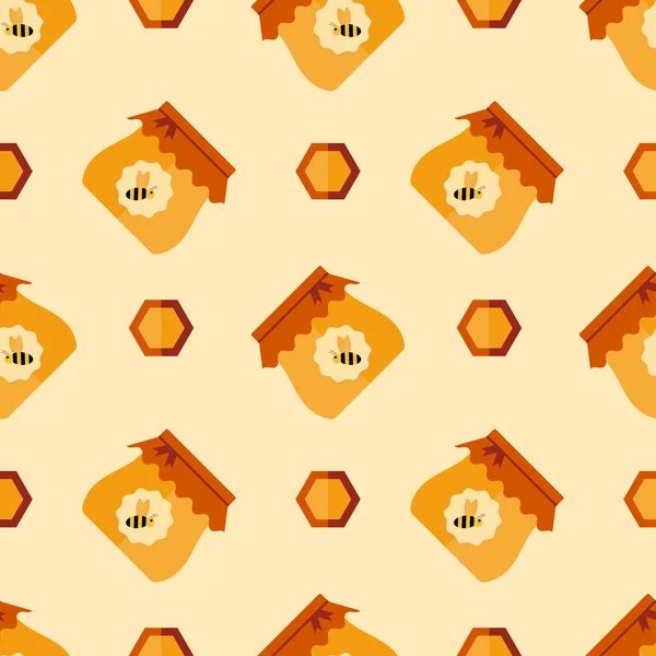 Honey and bee background — Διανυσματικό Αρχείο